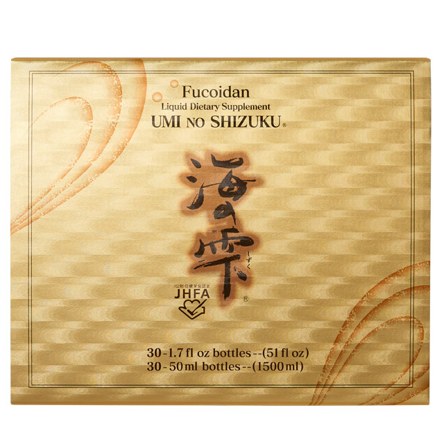 Fucoidan liquid supplement, Umi No Shizuku box