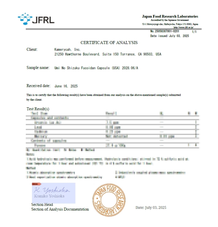 JFRL COA Finished Product