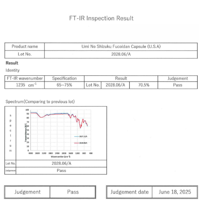 FT-IR Inspection Result